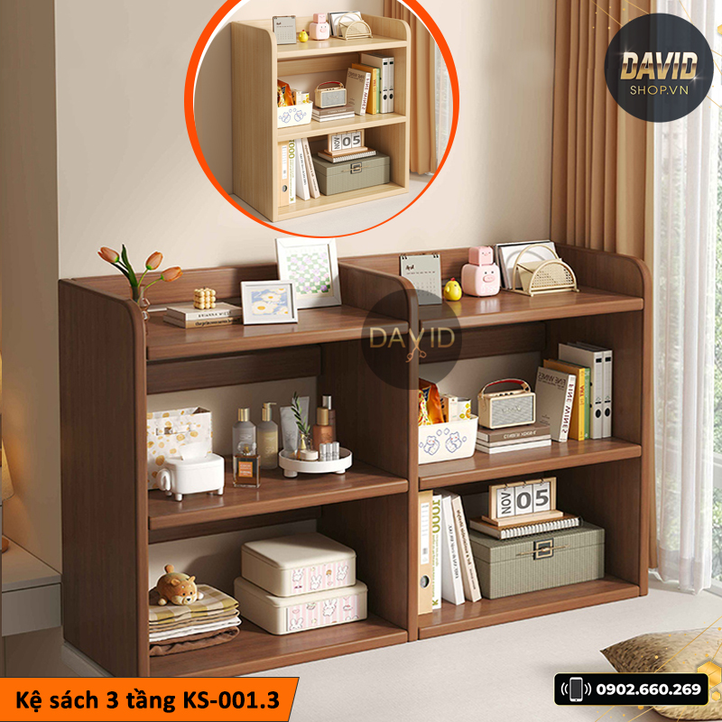 Kệ sách để bàn 3 tầng KS-001.3 Kệ sách để bàn 3 tầng KS-001.3
