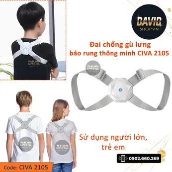Đai chống gù lưng cho trẻ em báo rung thông minh posture corrector CIVA 2105