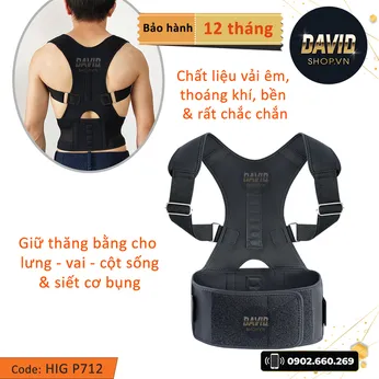 Đai chống gù lưng HIG P712 cao cấp
