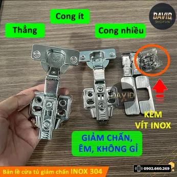 Bản lề giảm chấn inox 304 BL3F-001