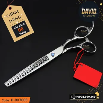 Kéo tỉa lông chó mèo Purple Dragon xương cá 7 inch D-RX7003