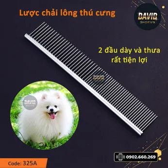 Lược chải lông chó mèo 325A Inox