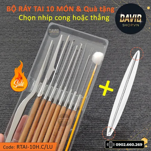 Bộ lấy ráy tai Lâm Uyên 10 món & Quà tặng