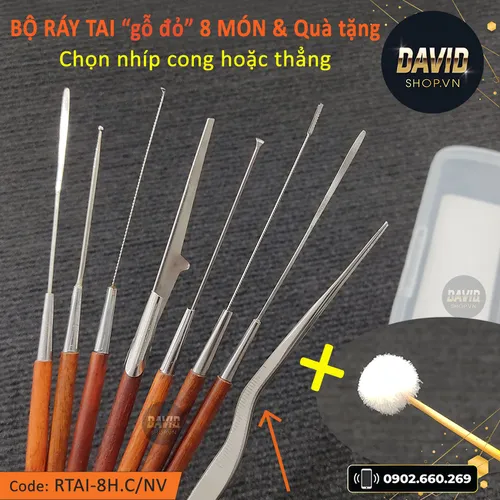 Bộ lấy ráy tai Nghĩa Vina 8 món & Quà tặng