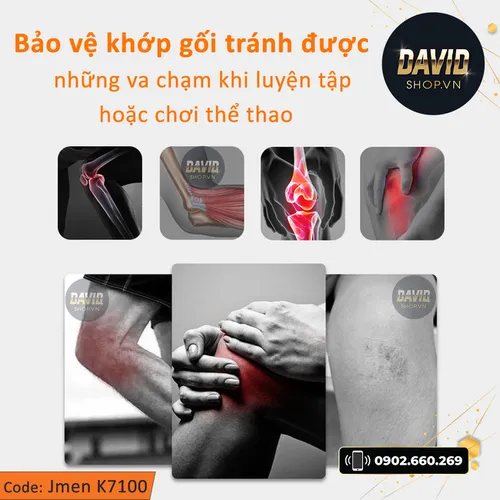 Đai bảo vệ khớp gối Jmen K7100 có đai quấn bảo vệ