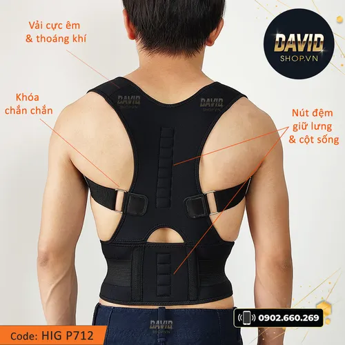 Đai chống gù lưng HIG P712 cao cấp