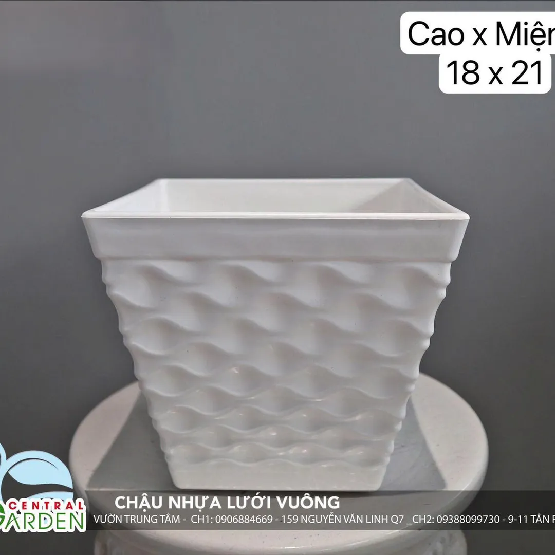 Chậu nhựa lưới vuông