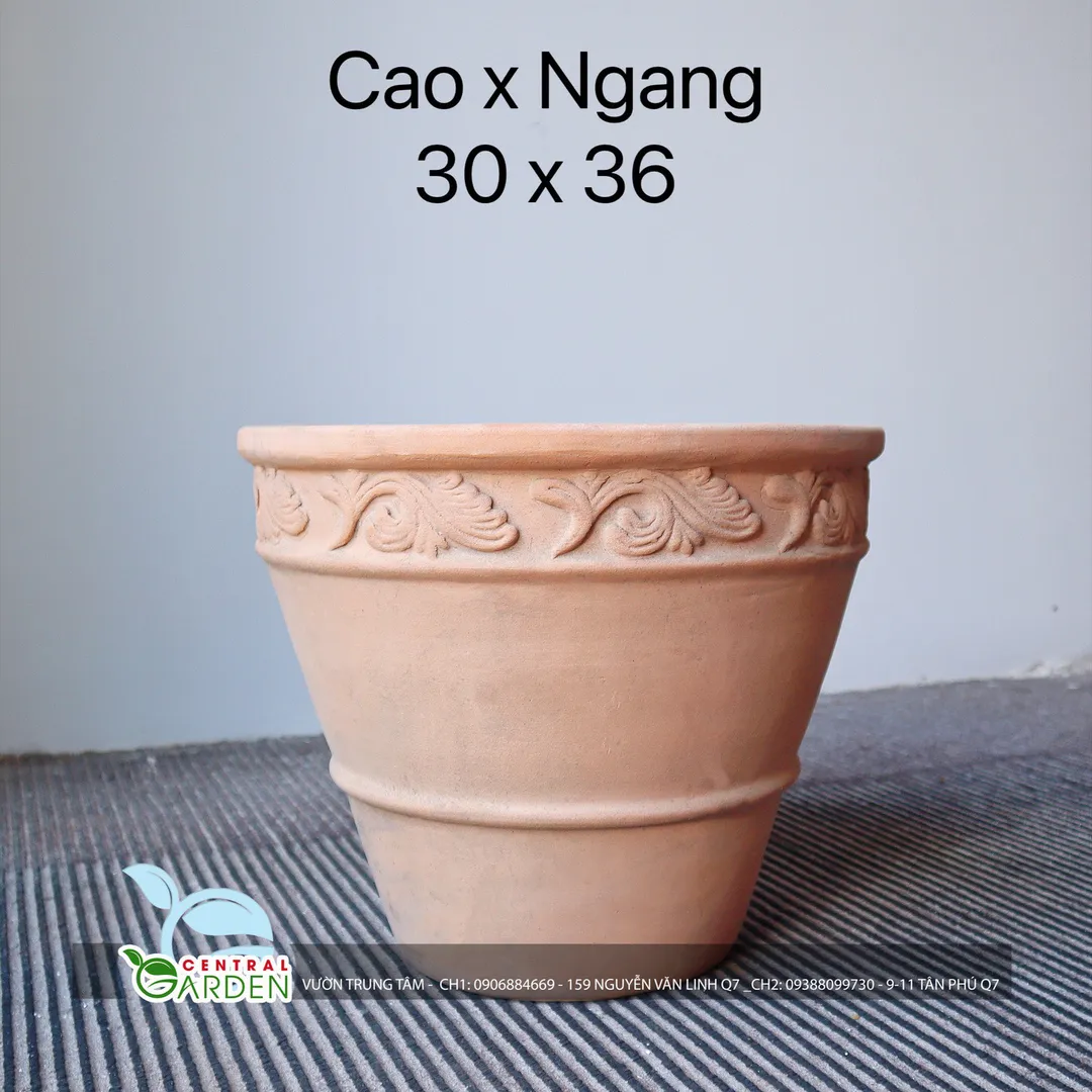 CHẬU ĐẤT NUNG VÀNH HOA