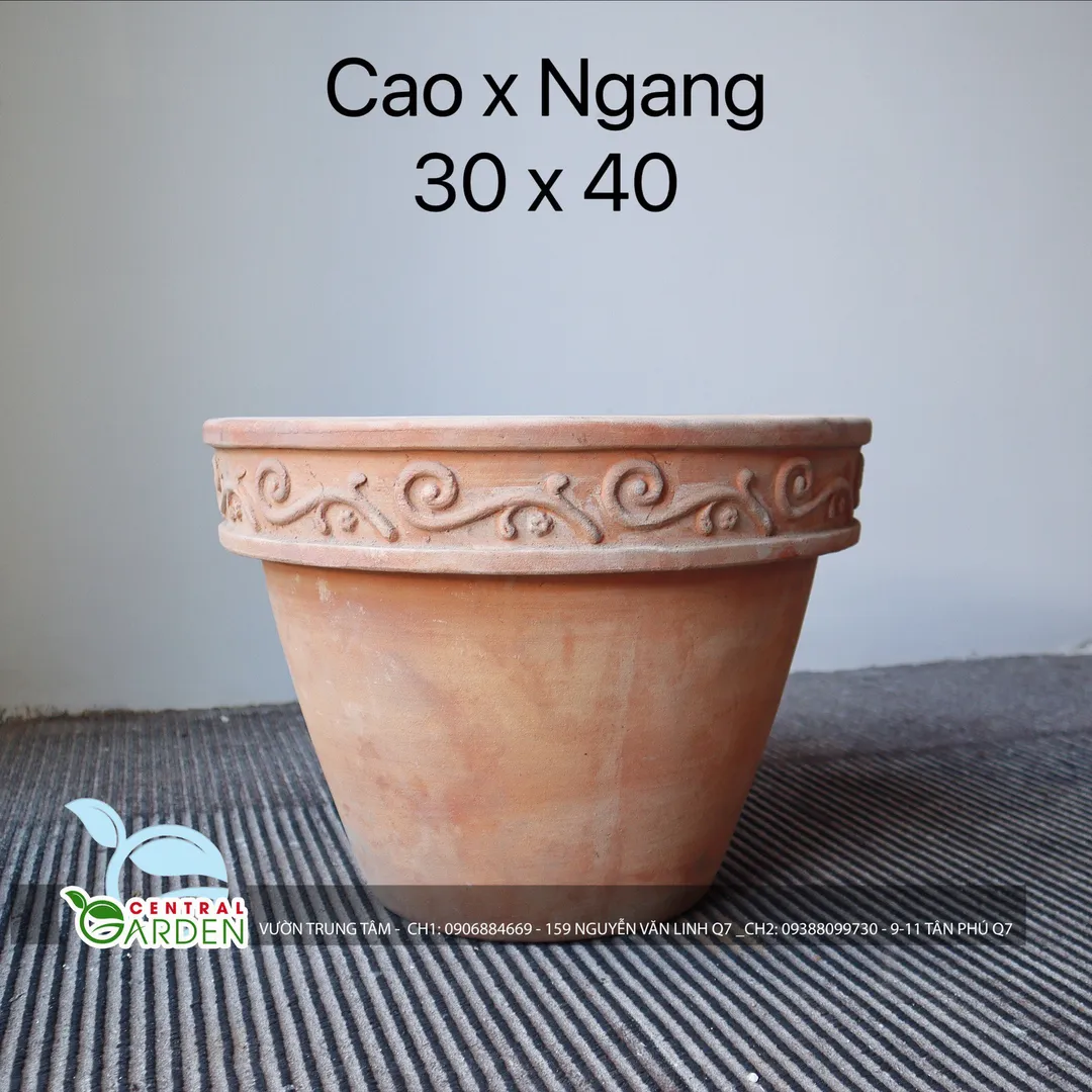 CHẬU ĐẤT NUNG VÀNH HOA