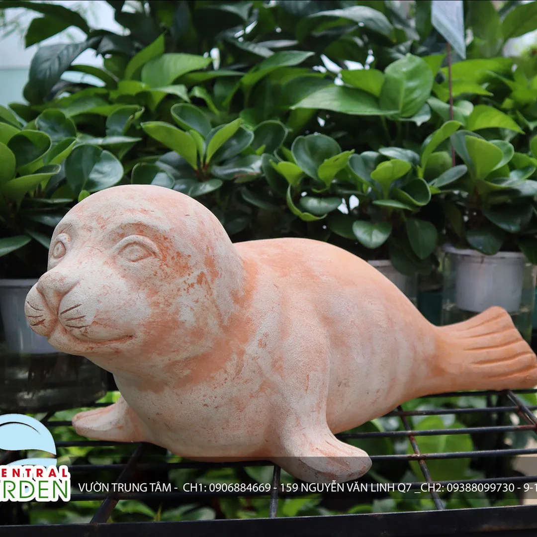 TƯỢNG ĐẤT NUNG SƯ TỬ BIỂN LỚN