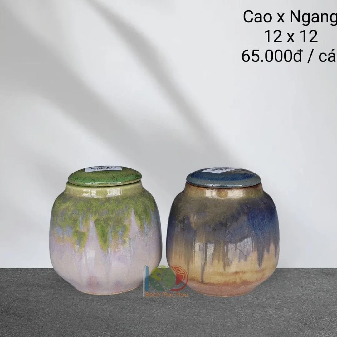 HŨ KẸO 2 MÀU CÓ NẮP