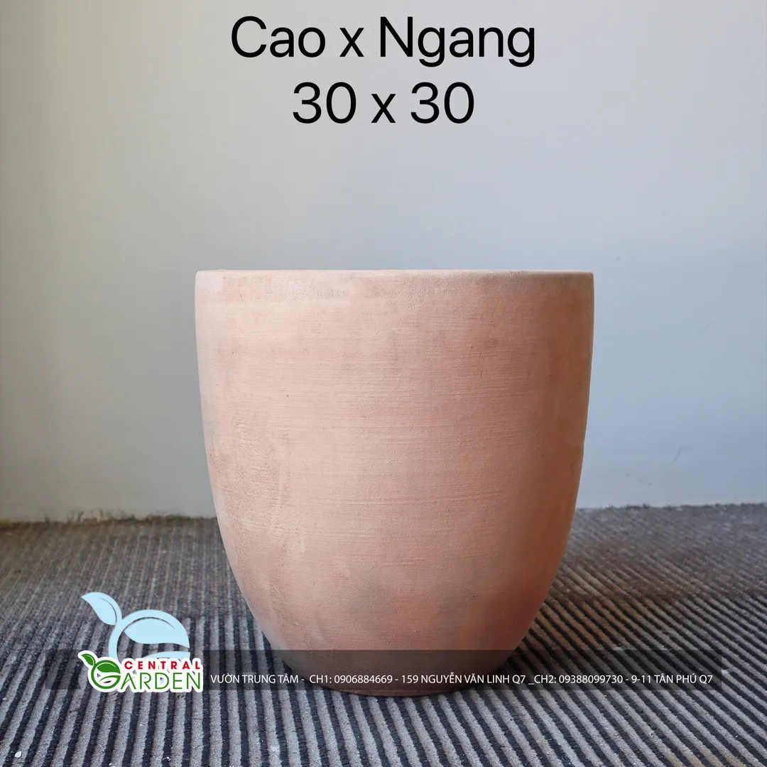 CHẬU ĐẤT NUNG TRỤ TRƠN