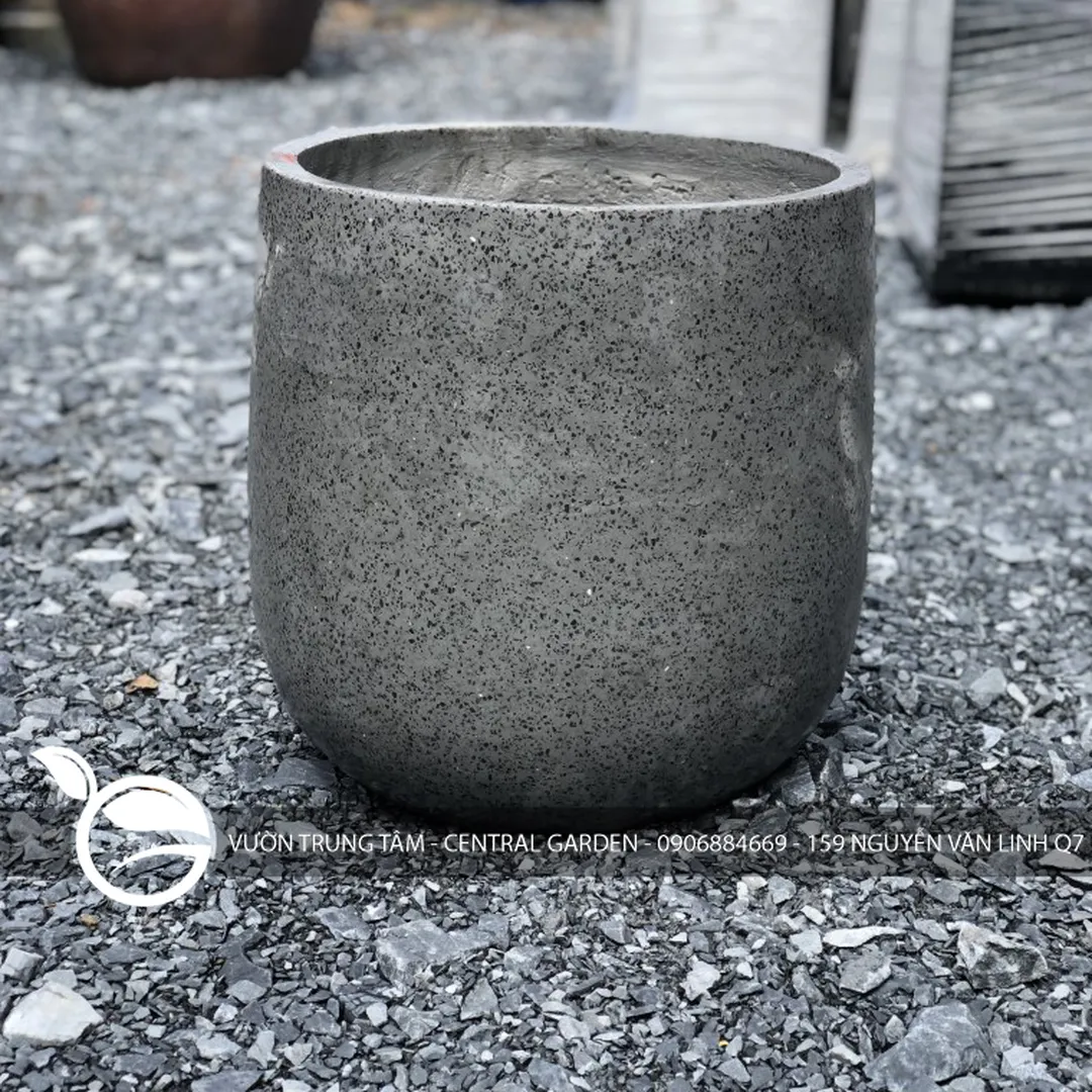 CHẬU XI MĂNG BO ĐÁY 25X35