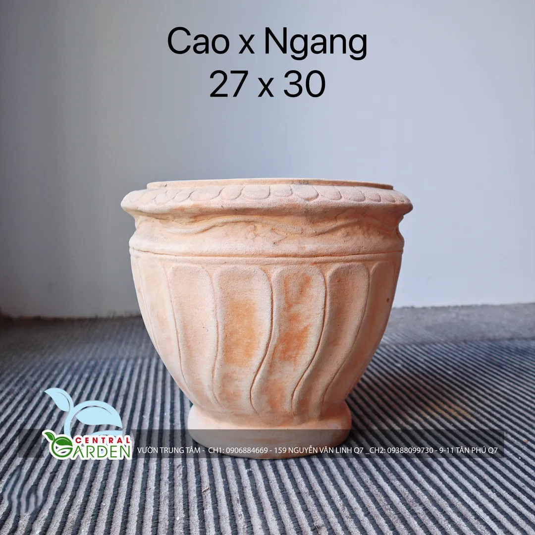 CHẬU ĐẤT NUNG VÀNH HOA