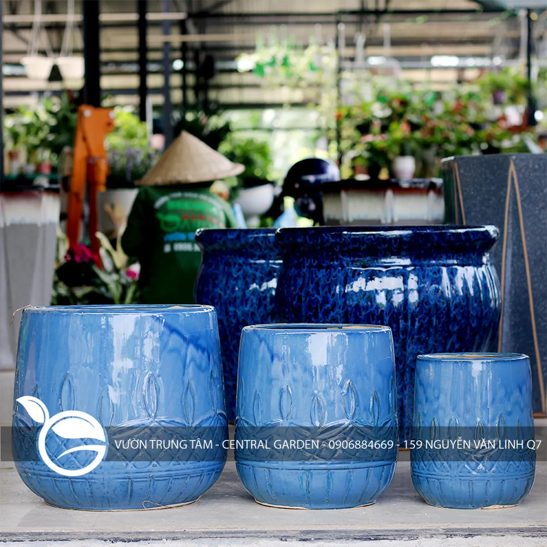 CHẬU MEN TỔ ONG TRUNG