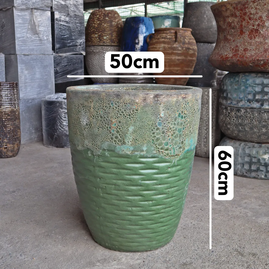 CHẬU MEN SÔI XUẤT KHẨU 50X60