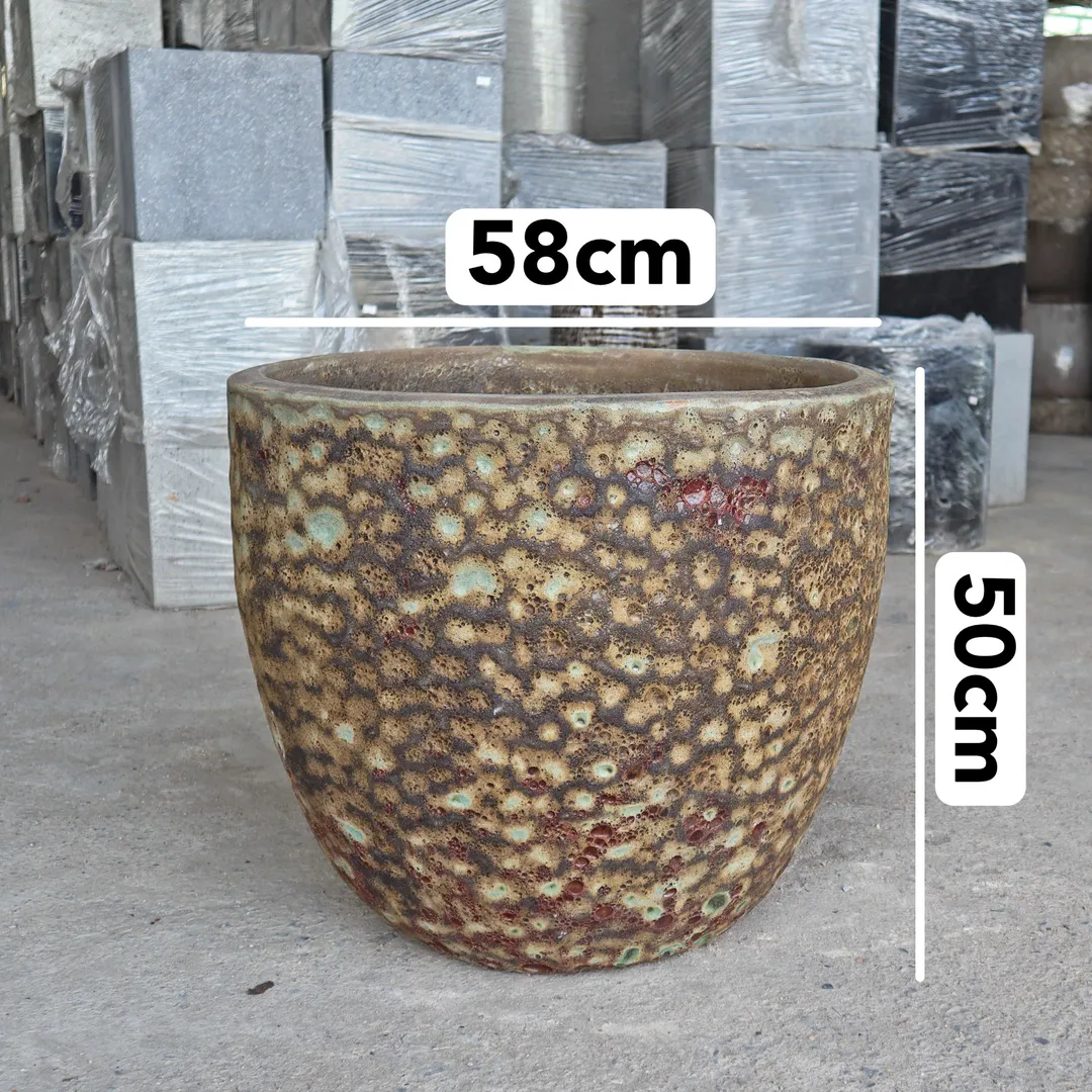 CHẬU MEN SÔI XUẤT KHẨU 58X50