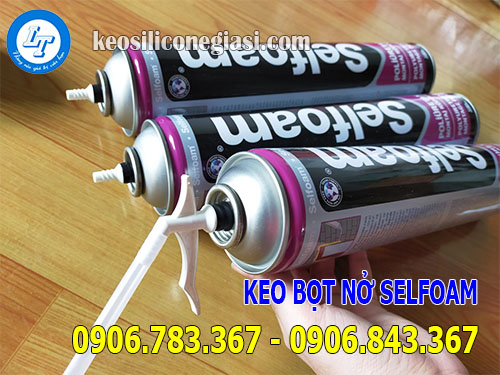 Keo bọt nở cách ấm selfoam vòi