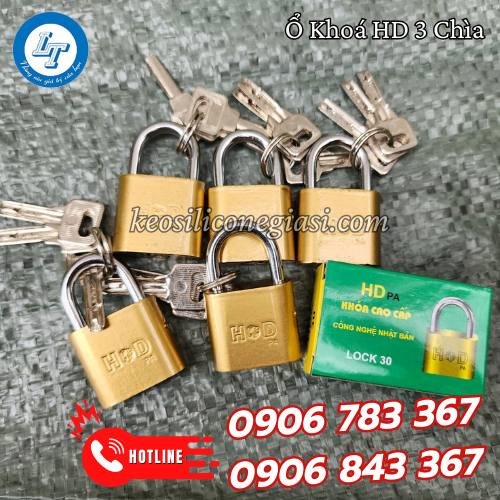 ổ khóa HD kèm 3 chìa 4 ổ khóa HD kèm 3 chìa 4