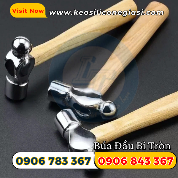 Búa đầu bi cán gỗ Búa đầu bi cán gỗ