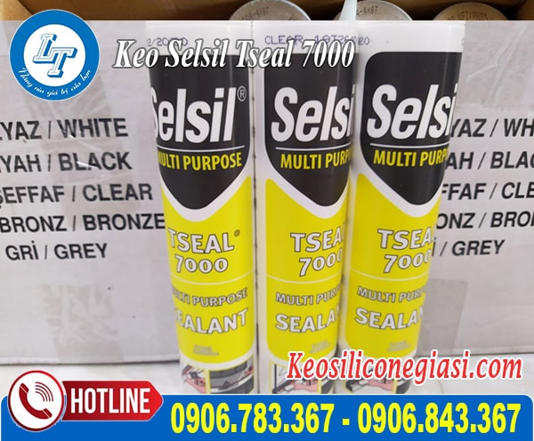 Giá bán lẻ keo dán Lavabo Selsil Tseal 7000 thùng 25 chai sesil 7000