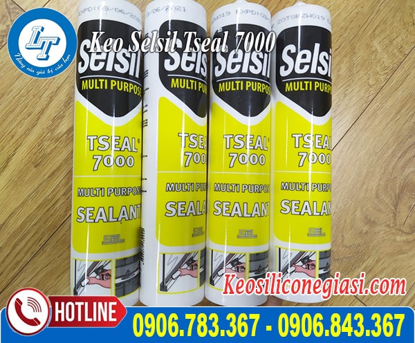 Giá bán lẻ keo dán Lavabo Selsil Tseal 7000 thùng 25 chai sesil 7000