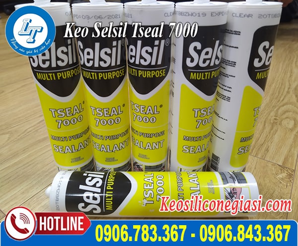 Giá bán lẻ keo dán Lavabo Selsil Tseal 7000 thùng 25 chai sesil