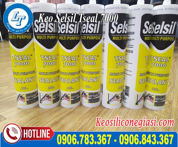 Giá bán lẻ keo dán Lavabo Selsil Tseal 7000 thùng 25 chai selsil 7000