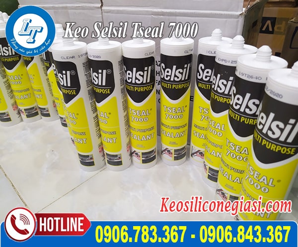 Giá bán lẻ keo dán Lavabo Selsil Tseal 7000 thùng 25 chai selsil 7000