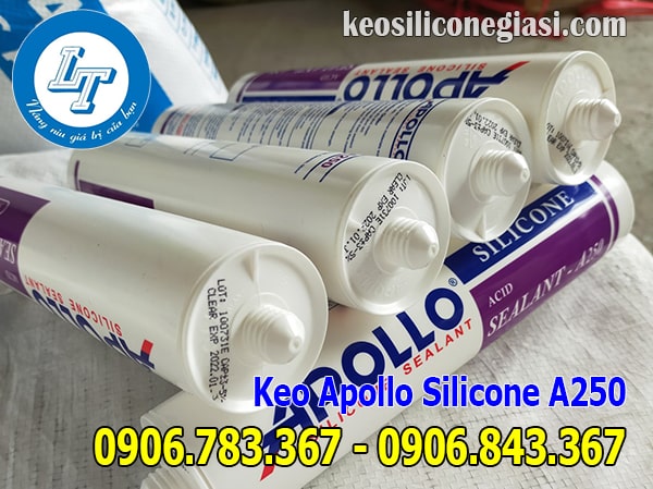 keo trám đường viền kính khô nhanh Apollo Silicone A250 apollo a250
