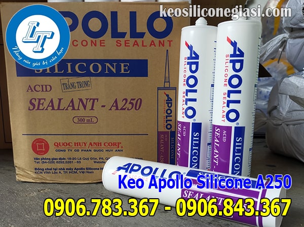 keo trám đường viền kính khô nhanh Apollo Silicone A250 apollo a250