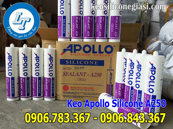 keo trám đường viền kính khô nhanh Apollo Silicone A250 apollo A250