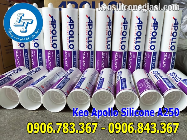 keo trám đường viền kính khô nhanh Apollo Silicone A250 apollo a250