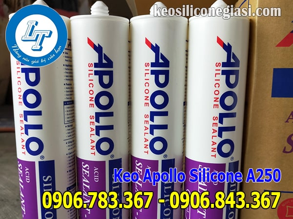 keo trám đường viền kính khô nhanh Apollo Silicone A250 apollo a250