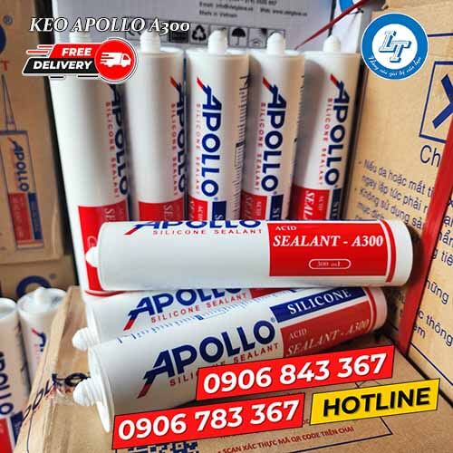 Keo silicone giá sỉ rẻ apollo A300 trắng trong 2 Keo silicone giá sỉ rẻ apollo A300 trắng trong 2