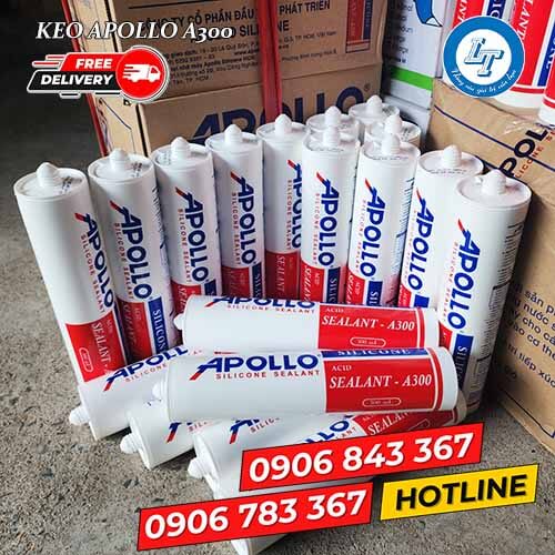 Keo silicone giá sỉ rẻ apollo A300 trắng trong 3 Keo silicone giá sỉ rẻ apollo A300 trắng trong 3