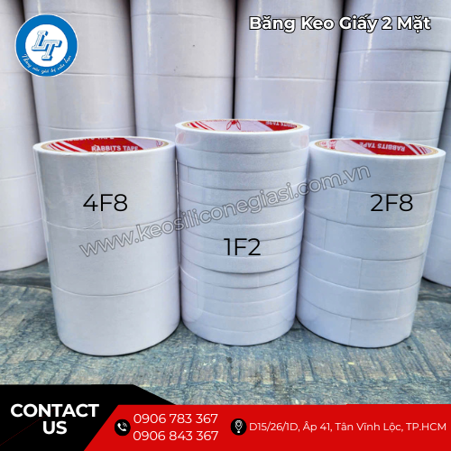 băng keo 2 mặt giá sỉ khổ 1F2, 2F4, 4F8 dán cực chắc 2 băng keo 2 mặt giá sỉ khổ 1F2, 2F4, 4F8 dán cực chắc 2