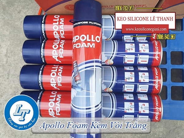 keo Apollo Foam kèm vòi trắng cách âm, cách nhiệt hiệu quả keo Apollo Foam kèm vòi trắng cách âm, cách nhiệt hiệu quả