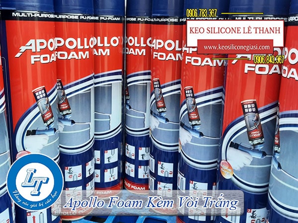 keo Apollo Foam kèm vòi trắng cách âm, cách nhiệt hiệu quả keo Apollo Foam kèm vòi trắng cách âm, cách nhiệt hiệu quả