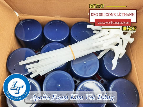 keo Apollo Foam kèm vòi trắng cách âm, cách nhiệt hiệu quả keo Apollo Foam kèm vòi trắng cách âm, cách nhiệt hiệu quả