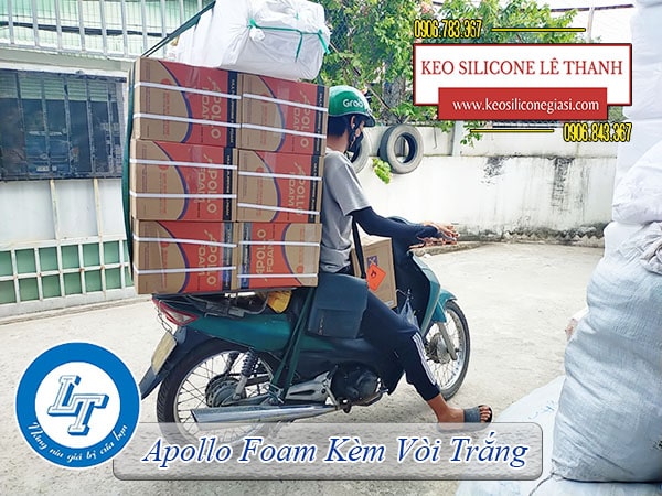 keo Apollo Foam kèm vòi trắng cách âm, cách nhiệt hiệu quả keo Apollo Foam kèm vòi trắng cách âm, cách nhiệt hiệu quả