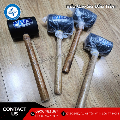 búa cao su tròn đầu êm – cán gỗ chắc tay – giá rẻ 1 búa cao su tròn đầu êm – cán gỗ chắc tay – giá rẻ 1