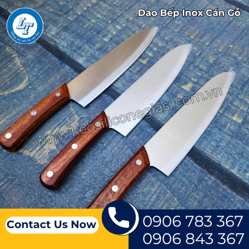 dao bếp inox cán gỗ chắc tay bén lâu, giá sỉ tốt 2 dao bếp inox cán gỗ chắc tay bén lâu, giá sỉ tốt 2
