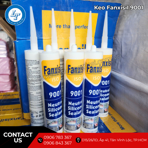 Keo silicone Fanxisil 9001 giá sỉ trám kính, nhôm, gỗ cực kín 1 Keo silicone Fanxisil 9001 giá sỉ trám kính, nhôm, gỗ cực kín 1