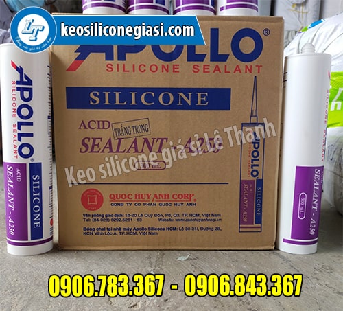 Keo silicone sealant a250 màu trắng trong, sữa