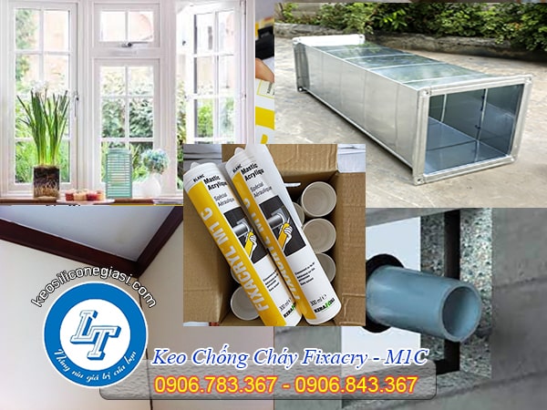 keo Silicone chống cháy Fixacryl M1C chịu lửa chịu nhiệt các ống thông gió, ống xuyên tường keo Silicone chống cháy Fixacryl M1C chịu lửa chịu nhiệt các ống thông gió, ống xuyên tường