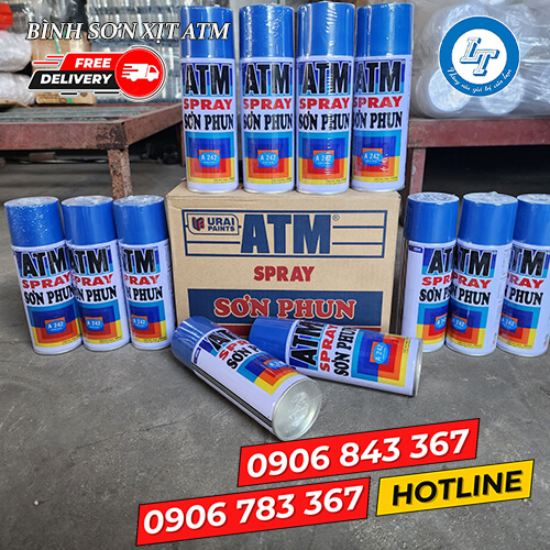 Bình xịt phun sơn ATM giá sỉ màu thông dụng 4 Bình xịt phun sơn ATM giá sỉ màu thông dụng 4