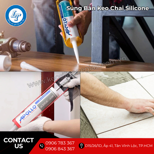 ứng dụng súng bắn keo chai silicone ứng dụng súng bắn keo chai silicone
