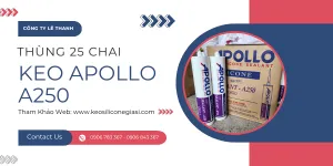 Thợ nhôm kính ồ ạt đặt KEO APOLLO A250 giá sỉ giá rẻ – lý do vì sao