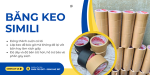 BĂNG KEO SIMILI dán gáy sách giá rẻ cho nhà sách, trường học 